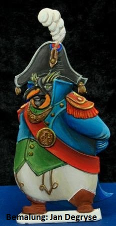 Zinnfigur  Flachfigur  Pinguin General