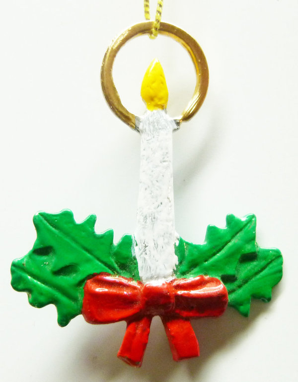 handbemalter Weihnachtsanhänger "Adventskerze"