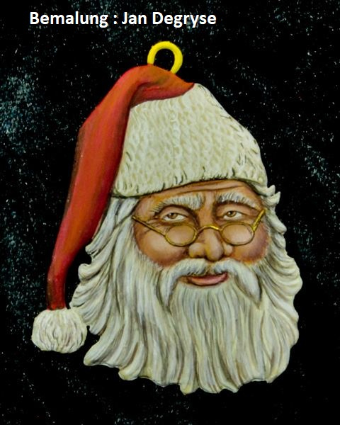 Weihnachtsanhänger  "Santa mit Brille"