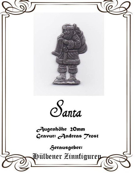 Weihnachts Flachfigur  "Santa  20mm"
