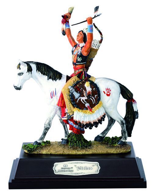 Nürnberger Meisterzinn Sammel- Figur Indianer PLAIN zu Pferd