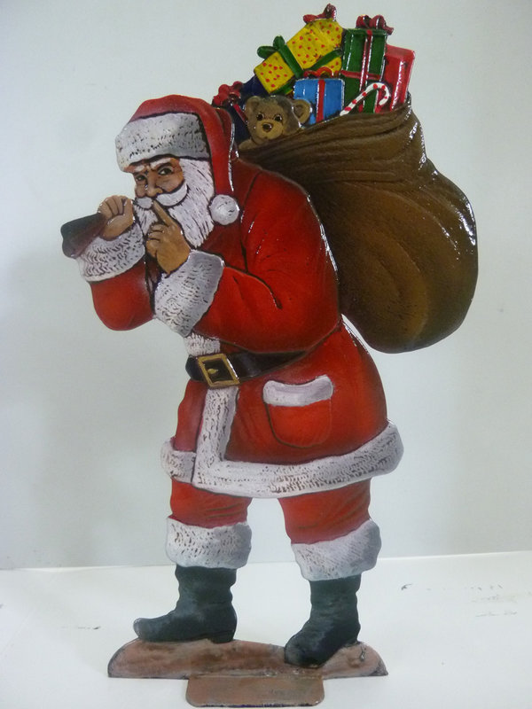 Weihnachtsstandfigur  " Santa Claus" lila