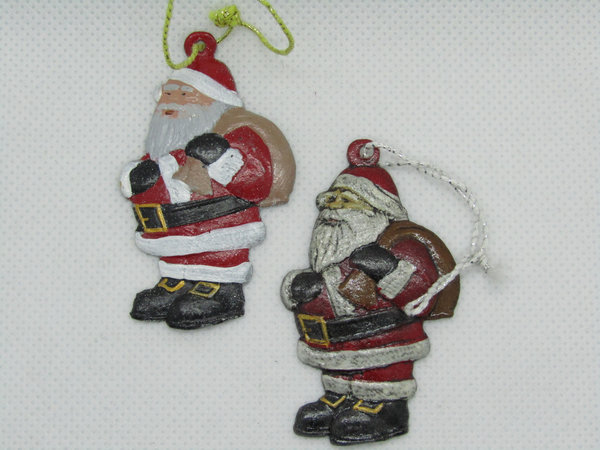 handbemalter Weihnachtsanhänger "Santa"